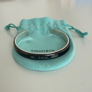 Tiffany & Co. Men's Silver and Black Cuff